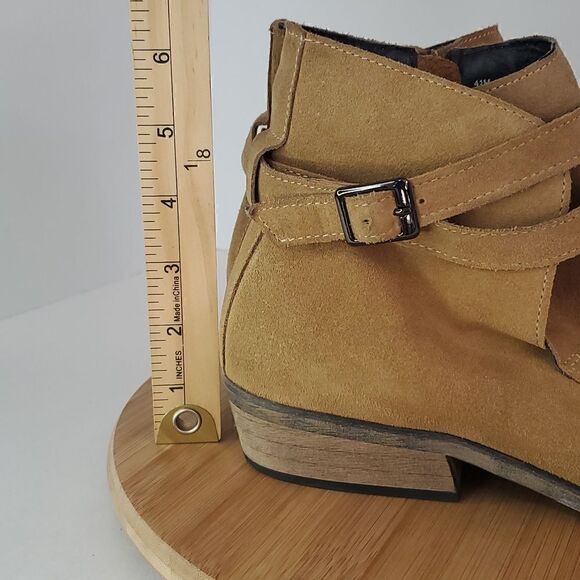 The Rail Seneca Buckle Zip Up Ankle Boot Camel Tan Suede Men\'s Size 41M / US 8 main image 5